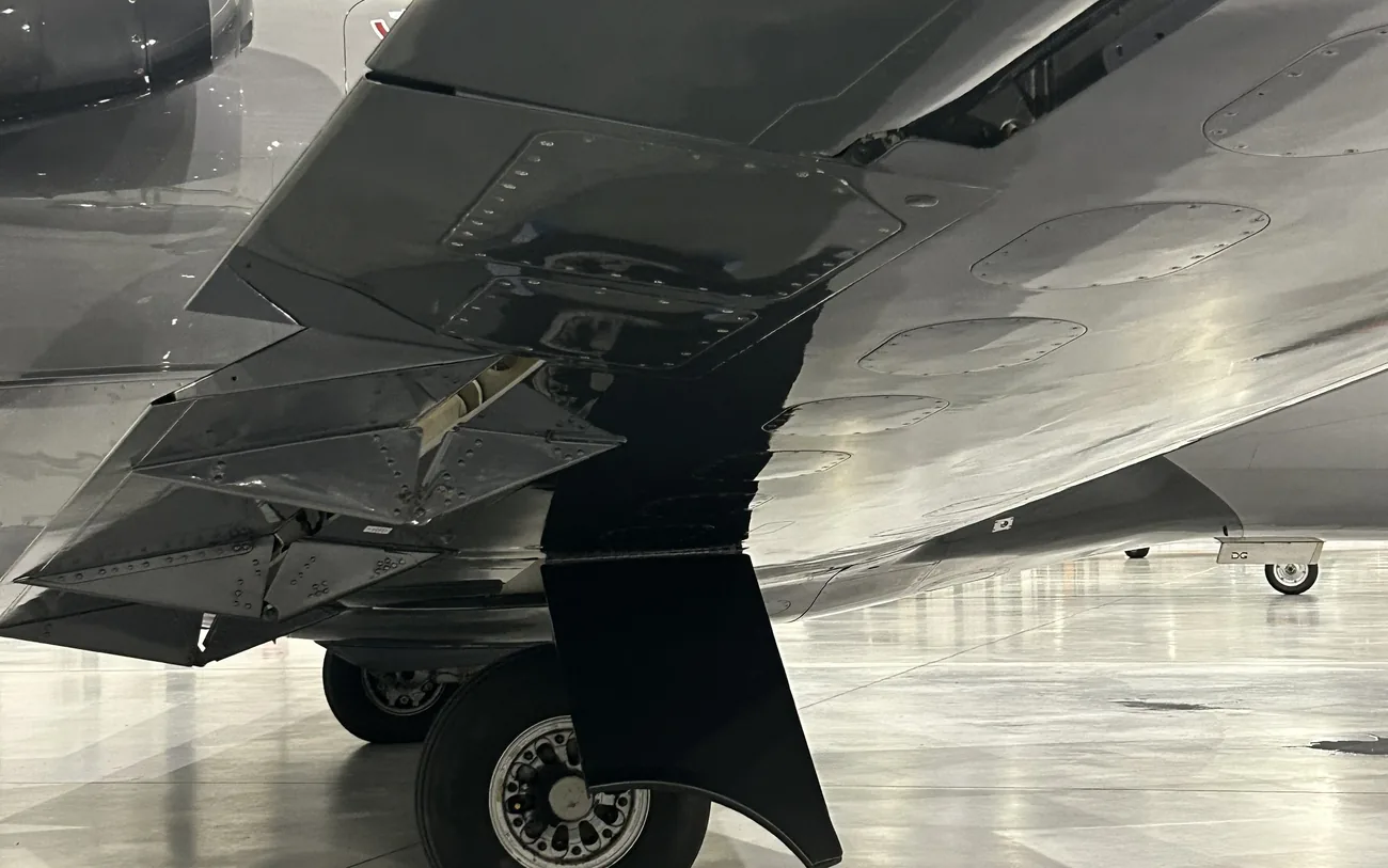 Aircraft exterior after detailing - glossy finish