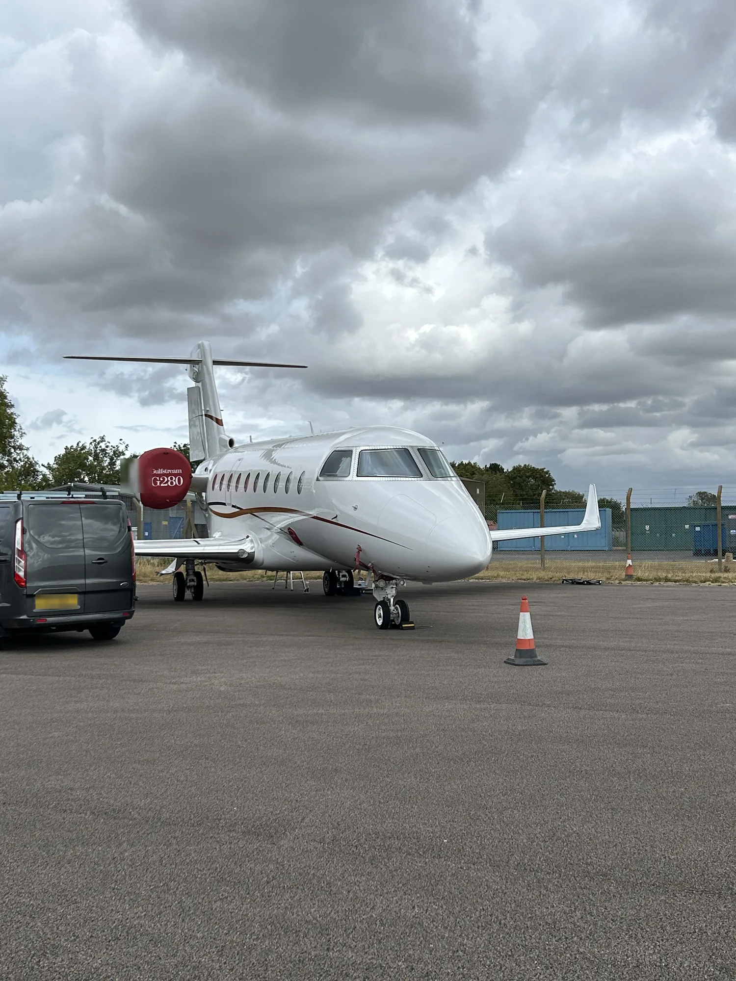 Gulfstream G280 on the ramp after aircraft detailing by Xperior Aviation