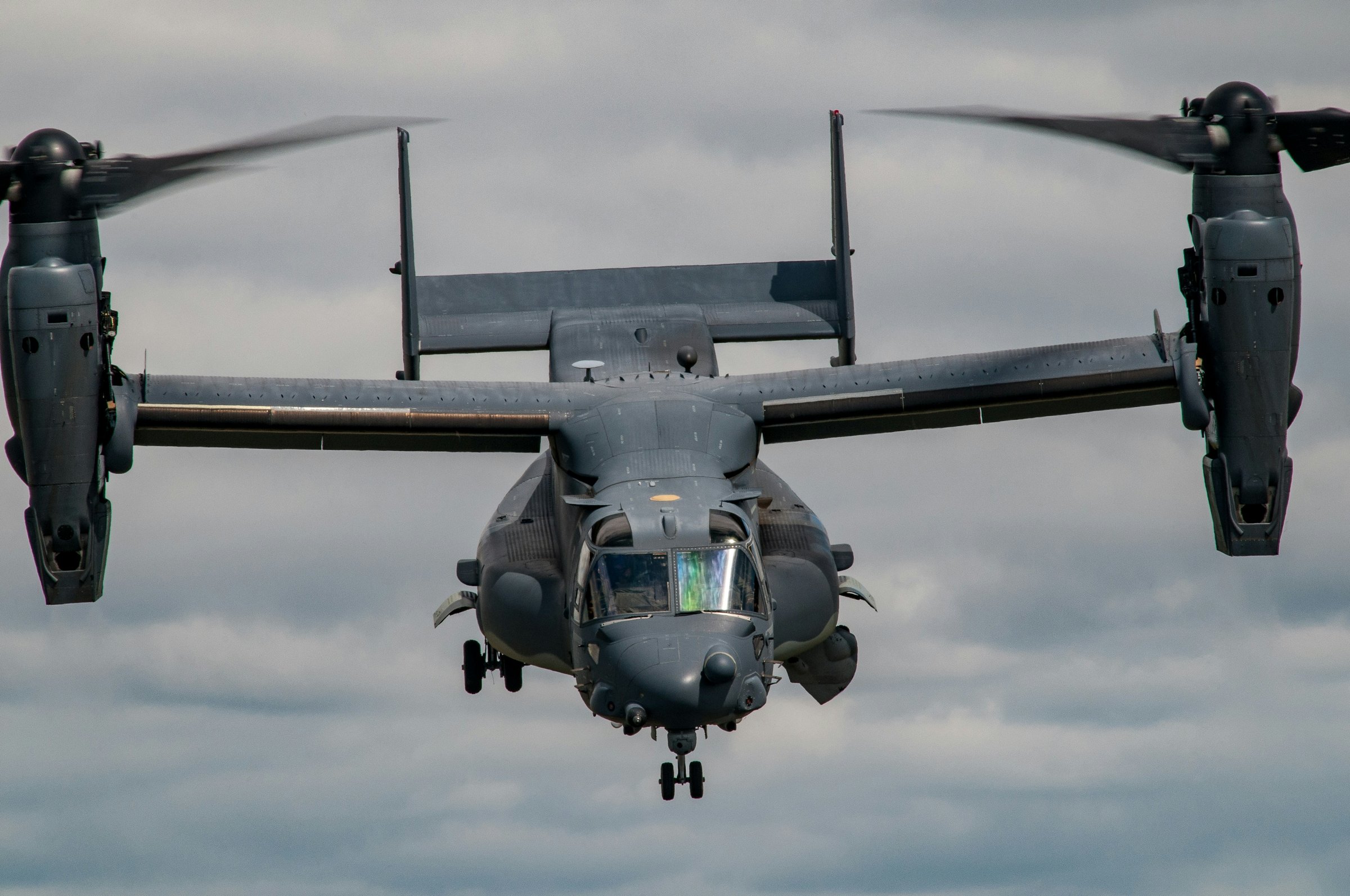 Military helicopter cleaning services UK - V-22 Osprey tiltrotor defence detailing