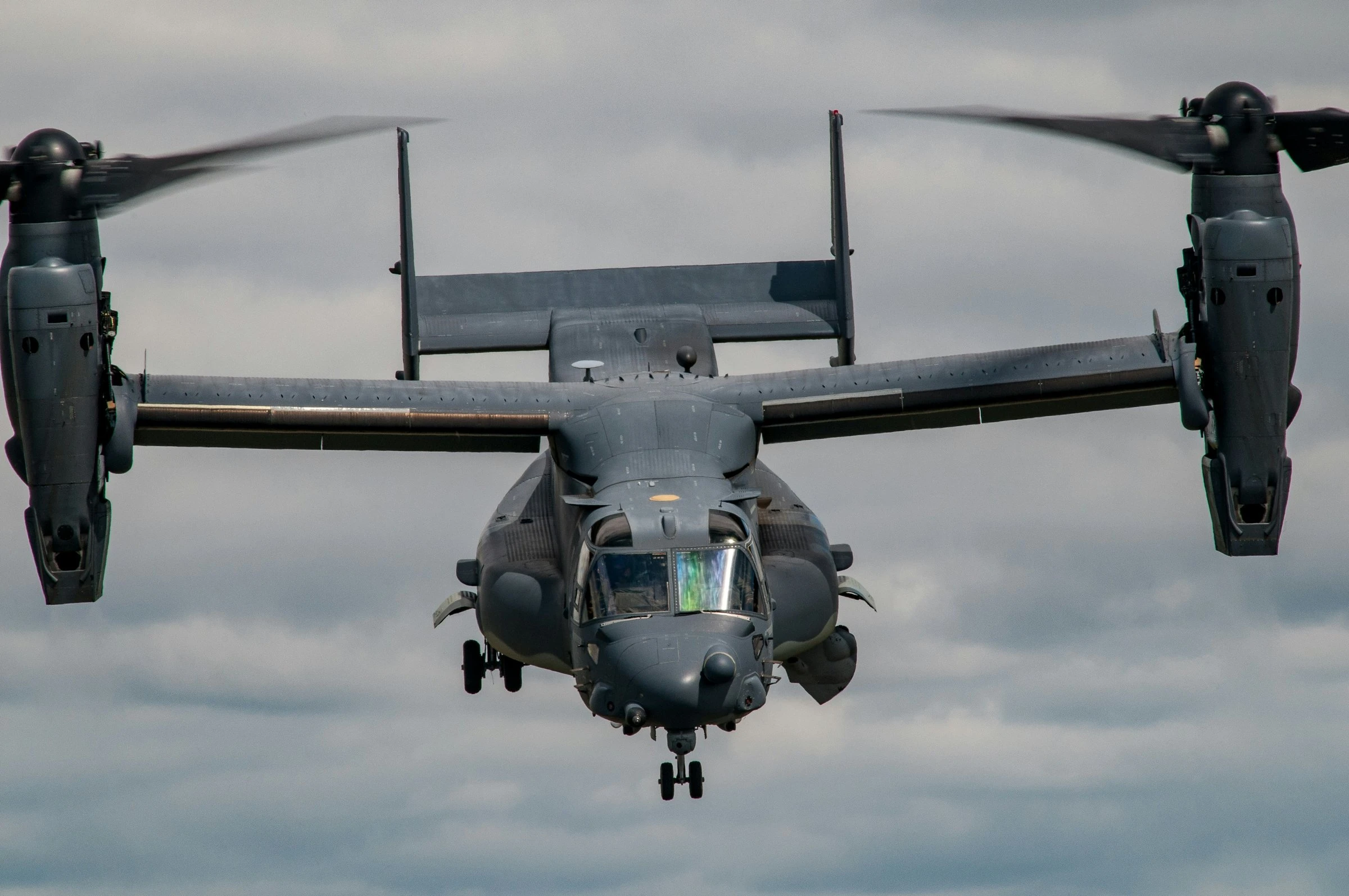 Military helicopter cleaning services UK - V-22 Osprey tiltrotor defence detailing