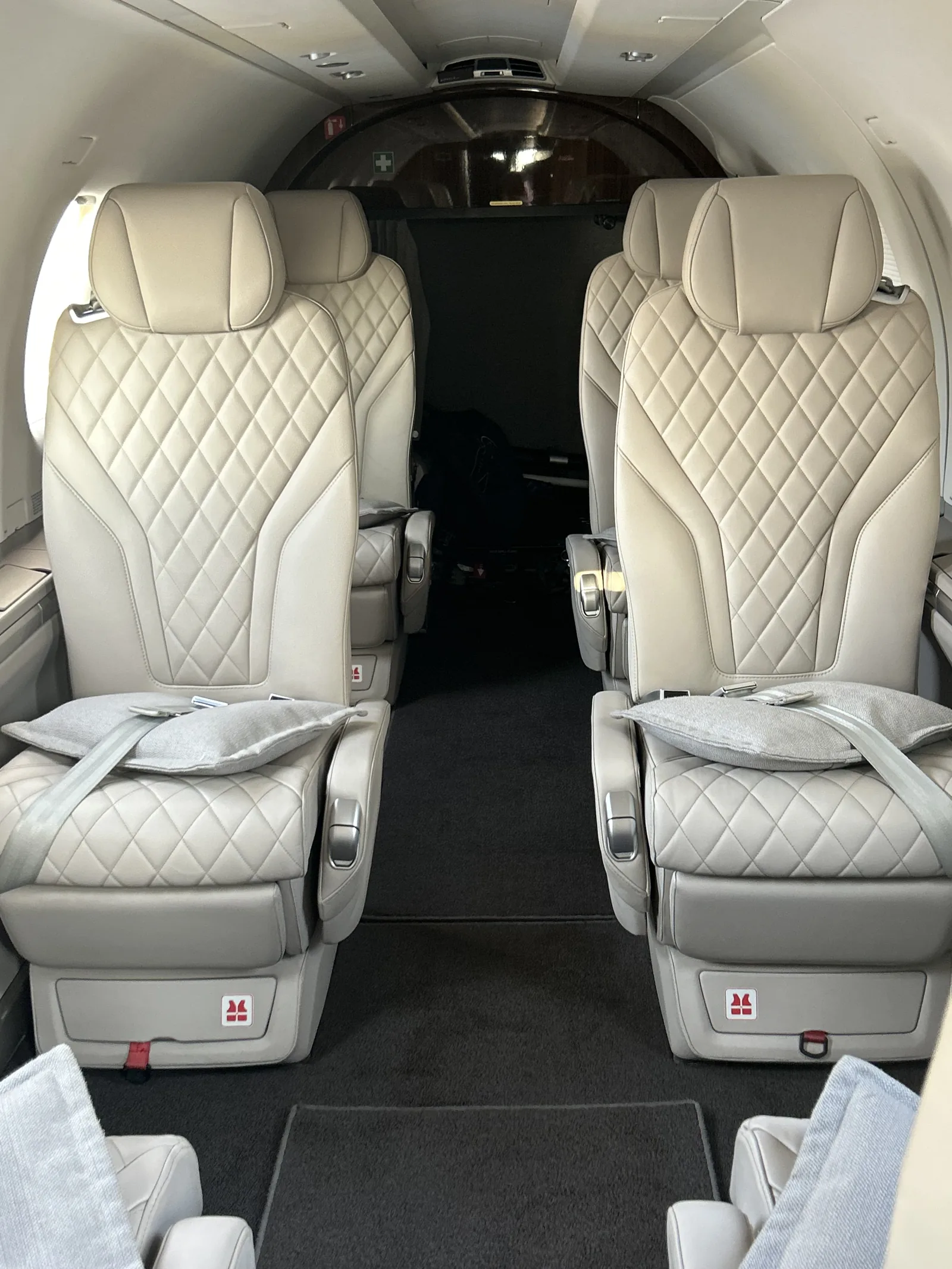Interior jet cabin being detailed